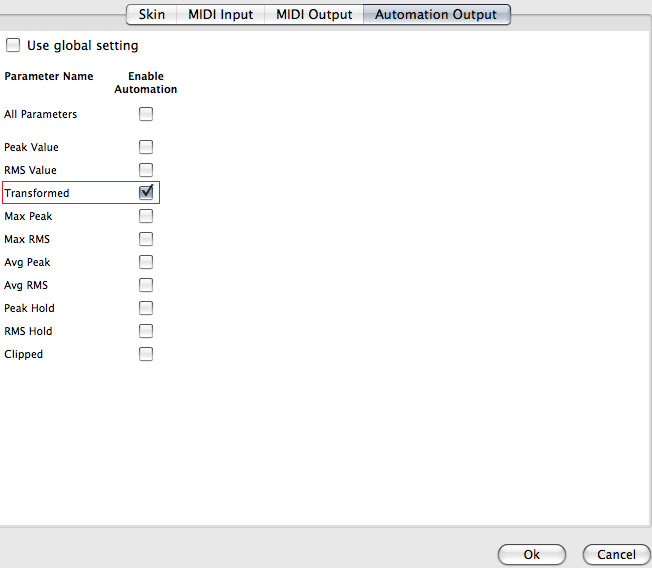 Step 03 - Open the Preset Settings Window of the DPMP and enable automation for the transformed output